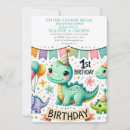 Search for dinosaur 1st birthday invitations Cute dinosaurs