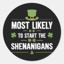 Search for shenanigans stickers Shamrock