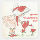 Search for vintage valentines stickers Red hearts