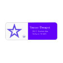 Search for rock star return address labels Blue