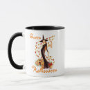 Search for black cat and pumpkin mugs Leaves