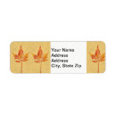 Search for red maple leaf return address labels Leaves