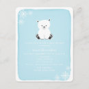 Search for polar bear baby boy shower invitations Snowflake