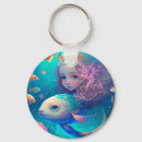 Search for fish swimming key rings Blue