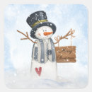 Search for watercolor snowman stickers Party