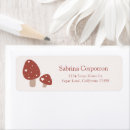Search for mushroom return address labels Whimsical