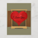 Search for red love heart postcards Romance