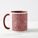 Search for maroon and white mugs Pattern