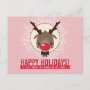 Search for pink nose postcards Rudolph