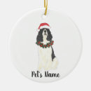 Search for english springer spaniel christmas tree decorations Santa