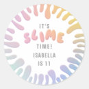 Search for party time stickers Slime birthday party
