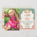 Search for two wild 2nd birthday invitations Floral