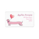 Search for dachshund puppy return address labels Cartoon