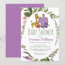 Search for purple elephant baby shower invitations Jungle