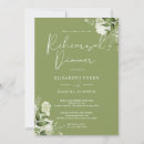 Search for green rehearsal dinner invitations Elegant