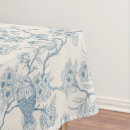 Search for blue and white tablecloths Toile