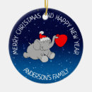 Search for elephant in santa hat christmas tree decorations Red