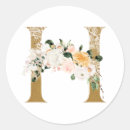Search for letter h wedding stickers Floral