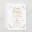 Search for gold foil baby shower invitations Modern