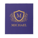 Search for blue notepads Monogrammed