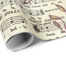 Search for music christmas wrapping paper Holly