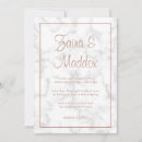 Search for marble and rose gold wedding invitations Script