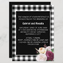 Search for buffalo check wedding invitations Black