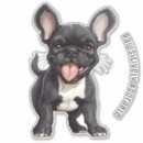 Search for french bulldog puppy stickers Black