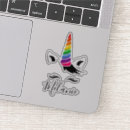 Search for unicorn face stickers Cute