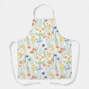 Search for watercolor wildflowers aprons Wildflower pattern