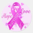 Search for breast cancer survivors stickers Hope