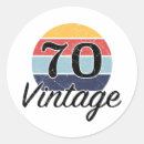 Search for vintage 70th birthday stickers Retro