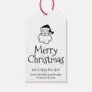 Search for black santa gift tags Merry christmas