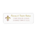 Search for fleur de lis return address labels Mardi gras