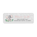 Search for pink elephant return address labels Whimsical