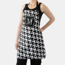 Search for black white houndstooth aprons Elegant