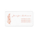 Search for gold feather return address labels Quill
