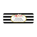 Search for black gold floral return address labels Chic