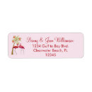 Search for pink flamingo return address labels Palm tree