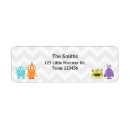 Search for monster return address labels Baby shower