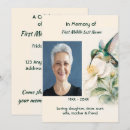 Search for white hummingbird invitations Funeral