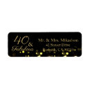 Search for fabulous 40 return address labels Black