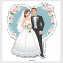 Search for kissing couple wedding stickers Bride