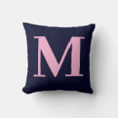 Search for navy and pink cushions Monogrammed