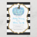 Search for blue white and gold baby shower invitations Gender neutral