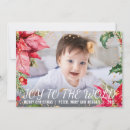 Search for joy to the world photo christmas cards Watercolor