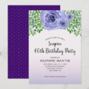 Search for purple 60th birthday invitations Stylish