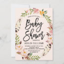 Search for classy baby shower invitations Bohemian