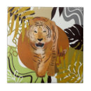 Search for tiger face tiles Illustration