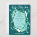 Search for turquoise flowers wedding invitations Green